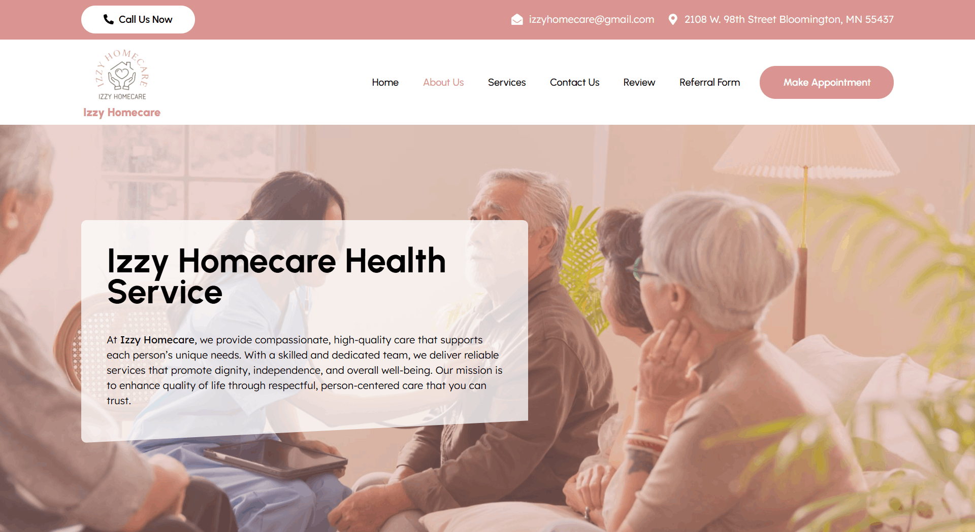 Izzy Homecare – Project